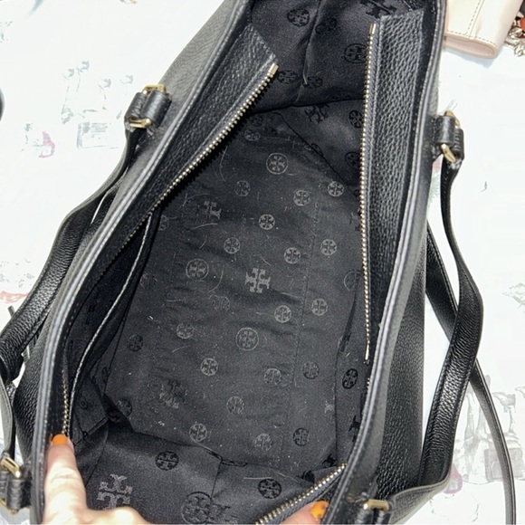 Tory Burch Black Leather Tote Bag - Picture 4 of 4